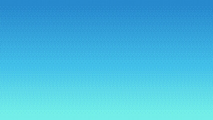 Fototapete - Pixel art light blue sky background with a halftone pattern. 2D game art. simple vector illustration. minimalistic design. no blur. dithering 8 bit retro video game style.