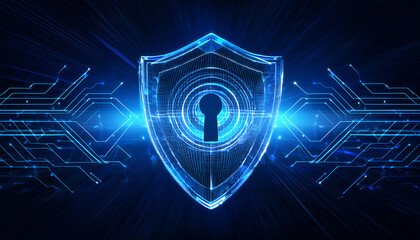 global internet security concept with binary code