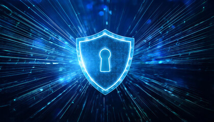 global internet security concept with binary code