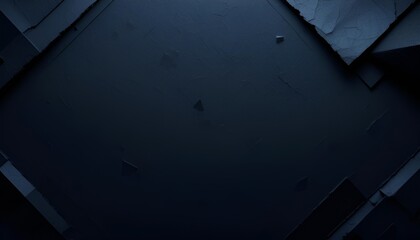 Poster - A close up of dark blue geometric shapes and textures creating an abstract background design element