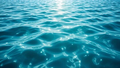 Poster - A captivating view of ocean waves glistening under the sunlight on a bright sunny day outdoors