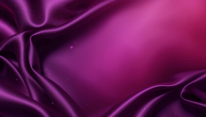 Poster - A luxurious purple silk fabric with soft folds and a small heart floating in the background space