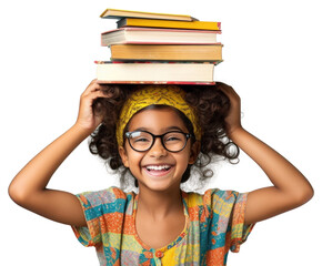 Glasses book publication smiling.