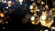 © Pricha.RT - Luxurious golden holiday background with sparkling bokeh lights, festive and elegant.