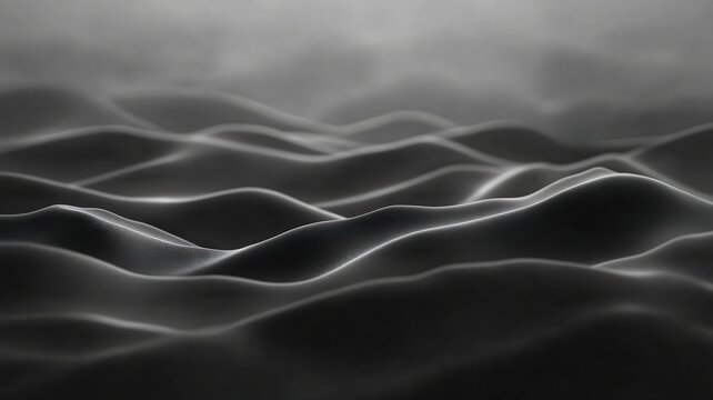 Abstract Grayscale Undulating Waves Texture