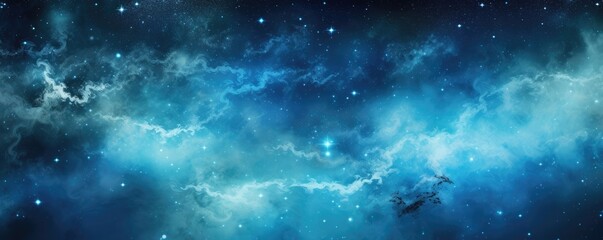 Wall Mural - deep space nebula with glowing stars and cosmic clouds. starry night sky background for astronomy, a