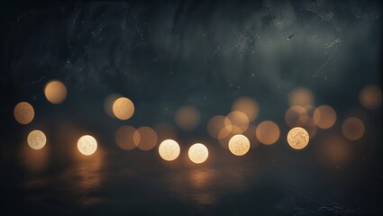 Poster - Warm glowing lights create a serene atmosphere in an evening setting