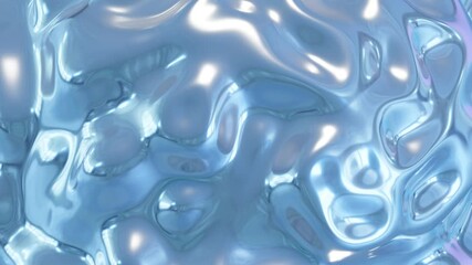 Poster - Abstract Blue and Silver Fluid Texture 4k 60fps looping animation