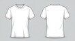 © zerostudio.id - White T-shirt Mockup Front and Back View on Neutral Background