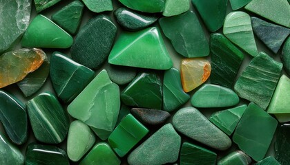 Aufkleber - A collection of green stones and rocks