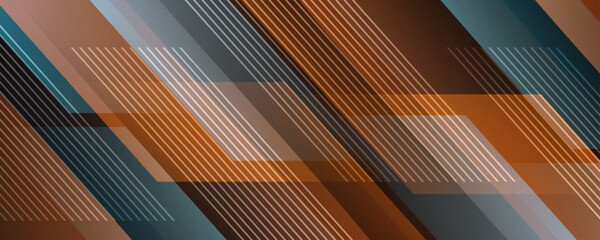 Poster - Colorful lines techno abstract background overlap layer on bright space with diagonal effect decoration. Modern graphic design element stripes style concept for web banner, card, or brochure cover