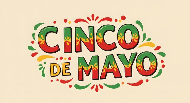 Cinco de mayo Typography Ai image