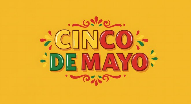 Cinco de mayo Typography Ai image