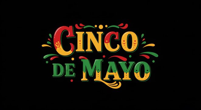 Cinco de mayo Typography Ai image