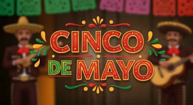 Cinco de mayo Typography Ai image