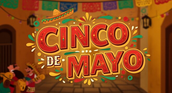 Cinco de mayo Typography Ai image