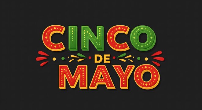 Cinco de mayo Typography Ai image