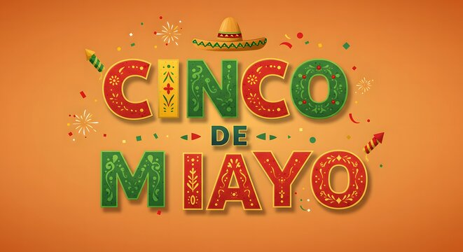 Cinco de mayo Typography Ai image