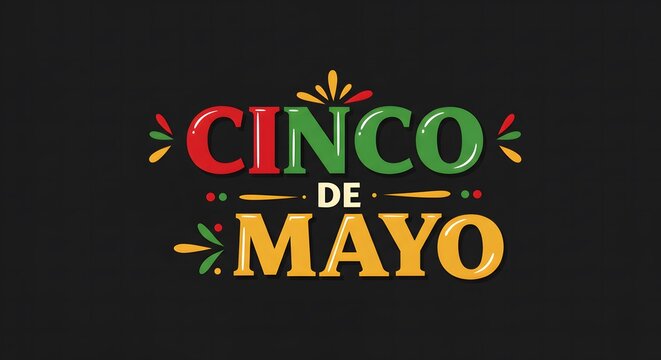 Cinco de mayo Typography Ai image