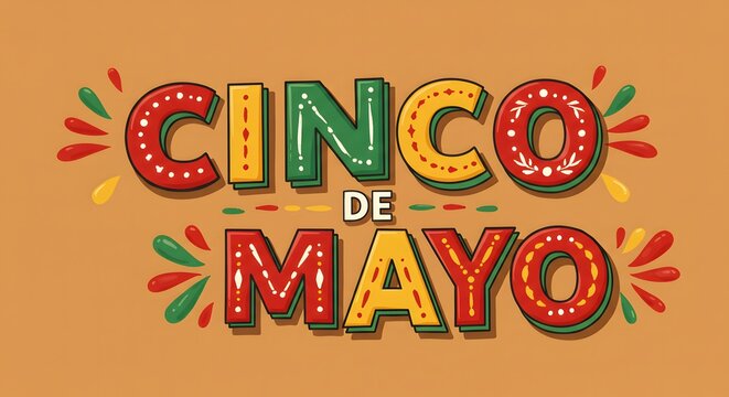 Cinco de mayo Typography Ai image