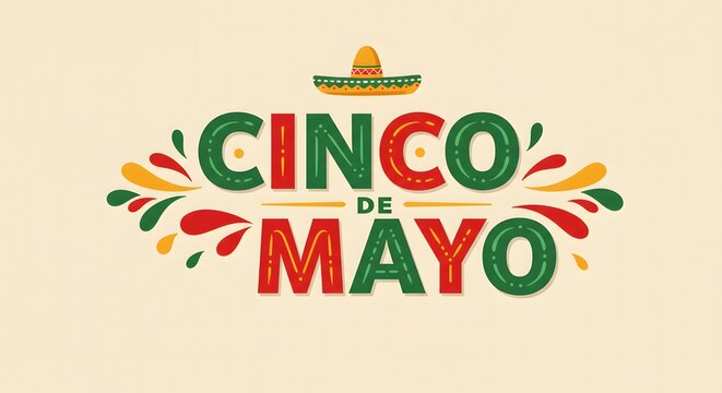 Cinco de mayo Typography Ai image