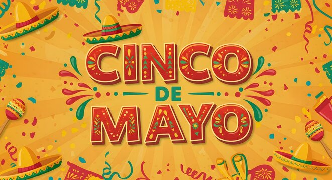 Cinco de mayo Typography Ai image