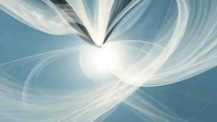 Poster - abstract flow: a captivating digital art piece featuring elegant, flowing lines and soft, translucen