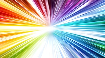 Fototapete - Abstract Colorful Burst Background Bright Rays Dynamic Glowing Light Motion