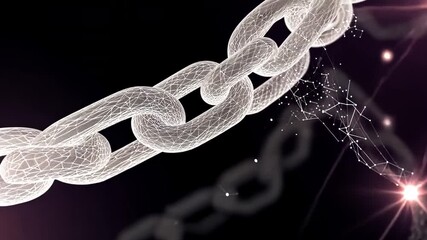 Poster - Digitized Chain: A visual representation of the interconnected nature of digital technology, with a focus on cybersecurity.