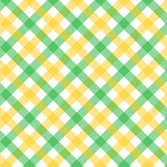 Wall Mural - colorful gingham seamless pattern.checkered tartan plaid repeat pattern in green and yellow.geometri