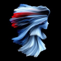 Poster - An abstract representation of a stylized woman with flowing lines