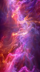Wall Mural - Abstract cosmic nebula swirling in vibrant hues
