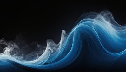 Poster - Dark blue abstract smooth dynamic background
3