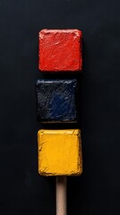 Aufkleber - Minimalist Color Block Palette Artistic Textural Paint Swatch Series Exploring Contemporary Design Trends in Creative Visual Communication