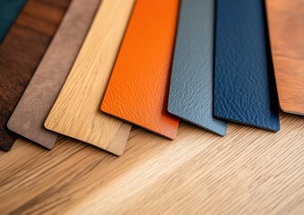 Poster - Multisensory Material Exploration Tactile Design Palette Showcasing Innovative Texture and Color Trends for Creative Professional Environments