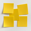 © Jameela - Yellow sticky notes arranged on white background