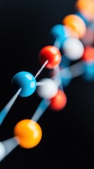 Poster - Quantum Connectivity Visualization Molecular Networking Tech Innovation in Vibrant Micro-Topology - Digital Transformation and Strategic Data Visualization