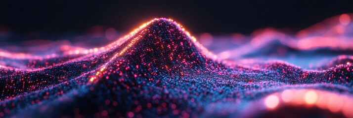 Leinwandbilder - Next-Gen Data Topography Immersive AI Visualization of Algorithmic Landscapes, Dynamic Network Intelligence in Cybernetic Spatial Mapping