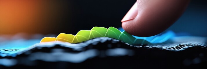 Leinwandbilder - Adaptive Innovation Gradient Soft Touch Micro-Interaction Exploring Digital Flexibility, Ergonomic Design and Technological Responsiveness in Sensory User Experience