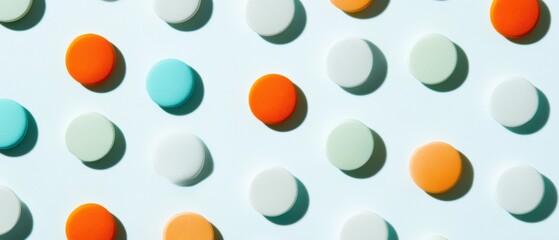 Poster - Minimalist Geometric Harmony Soft Pastel Color Theory in Modern Design - Contemporary Visual Communication and Digital Branding Aesthetic