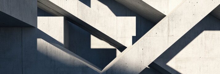Poster - Brutalist Architecture Minimalism Geometric Concrete Surfaces Revealing Innovative Design Perspectives in Contemporary Urban Spatial Composition