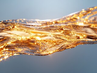 Poster - Closeup of glutinous texture with warm light on a surface macro photography abstract environment artistic view