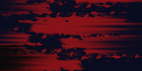 Wall Mural - Red halftone dots pattern, blue gradient grunge texture background. Luxury and modern pop art comic style vector illustration.