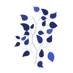 Leaves vector illustration. Geometric design vector illustration. Printable and editable