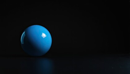 Poster - Blue Spheres Isolated on Dark Background 3D render
4