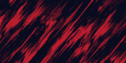 Wall Mural - Red halftone dots pattern blue color gradient grunge texture background. Modern dot pop art comic style vector illustration eps10