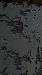 Poster - Weathered brick wall and wooden scaffolding composition in changing light