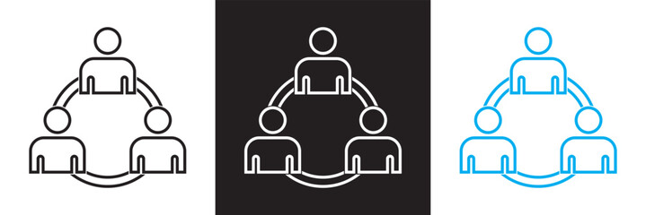 Communication icon. Vector illustration. isolated on white and black background. EPS 10