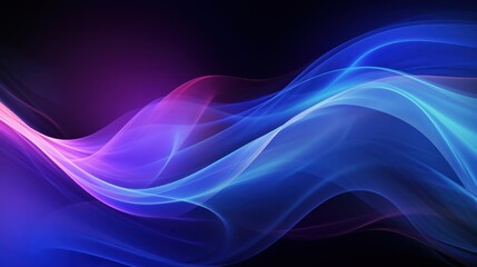 Poster - digital red blue wavy smooth abstract background banner