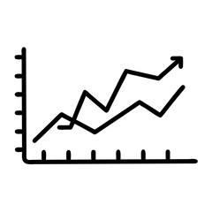 Poster - Trend Line Graph Illustrating Growth in Data Visualization  